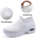 Load image into Gallery viewer, Slip On Breathe Mesh Women Walking Shoes - White
