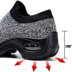 Load image into Gallery viewer, Slip On Breathe Mesh Women Walking Shoes - Grey Black
