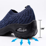 Load image into Gallery viewer, Slip On Breathe Mesh Women Walking Shoes - Navy Blue 1872

