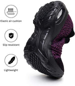 Load image into Gallery viewer, Slip On Breathe Mesh Women Walking Shoes - Black Purple
