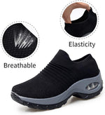 Load image into Gallery viewer, Slip On Breathe Mesh Women Walking Shoes - Black
