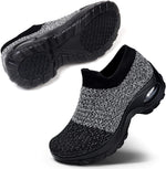 Load image into Gallery viewer, Slip On Breathe Mesh Women Walking Shoes - Grey Black
