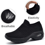 Load image into Gallery viewer, Slip On Breathe Mesh Women Walking Shoes - All Black
