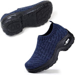 Load image into Gallery viewer, Slip On Breathe Mesh Women Walking Shoes - Navy Blue 1872
