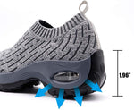 Load image into Gallery viewer, Slip On Breathe Mesh Women Walking Shoes - Light Grey 1872

